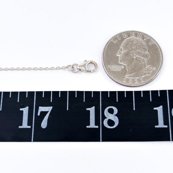 Vintage Sterling Silver 925 Cable Link Chain Necklace – 18 Inches - Picture 2 of 3